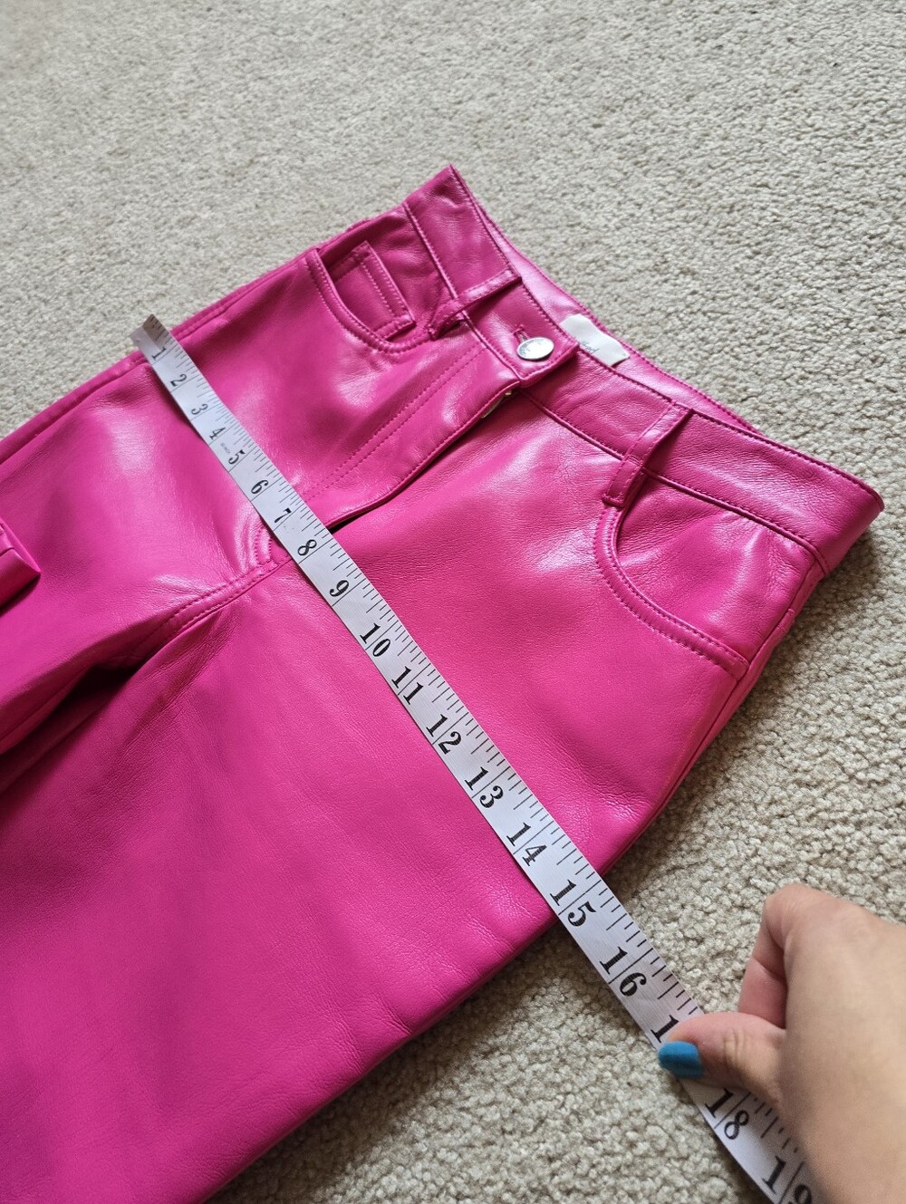 Aritzia Wilfred Melina Vital Pink Vegan Leather Pant Pink Womens Size 00 - Picture 7 of 11